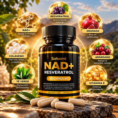 NAD+ RESVERATROL 60 CÁPSULAS