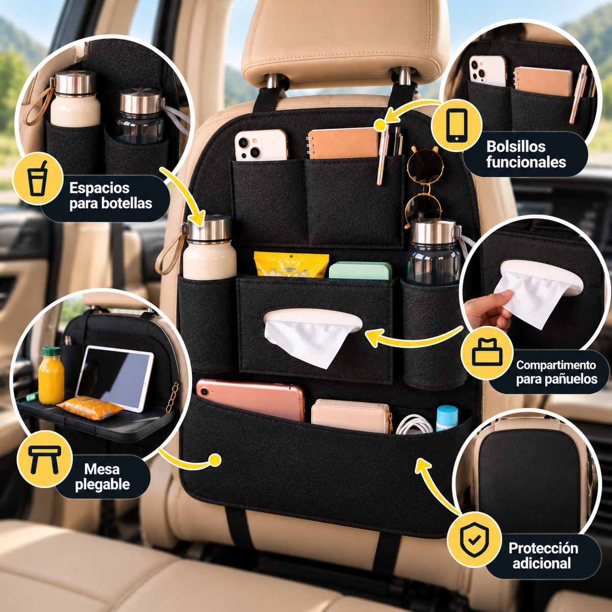 ORGANIZADOR DE ASIENTO PARA AUTO